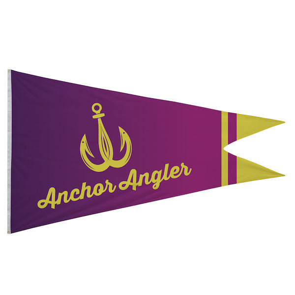 Custom Printed Swallowtail Burgee Flag | Double Sided