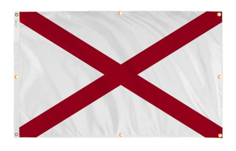 Alabama Flag with Grommets Along the Edges for Wall Hanging