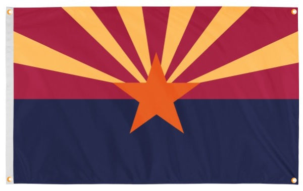 Arizona Flag with Grommets Along the Edges for Wall Hanging