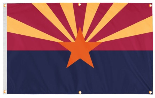 Arizona Flag with Grommets Along the Edges for Wall Hanging