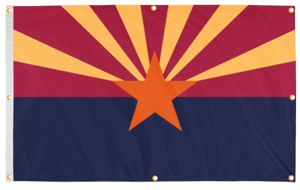 Arizona Flag with Grommets Along the Edges for Wall Hanging