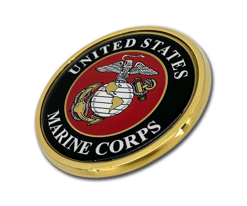 Marine Corp Circle Auto Emblem