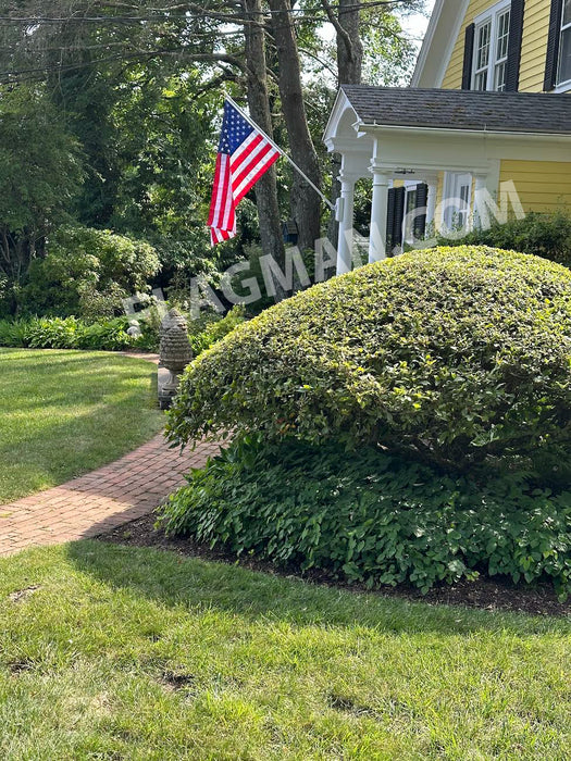 Aluminum Spinning Flagpole Kit w/ Flag & Adjustable Bracket