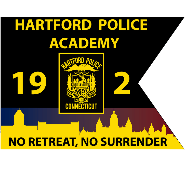 Hartford Police Academy Guidon - 20"x27" - Nylon - Double Sided w/ Interliner - Pole Hem