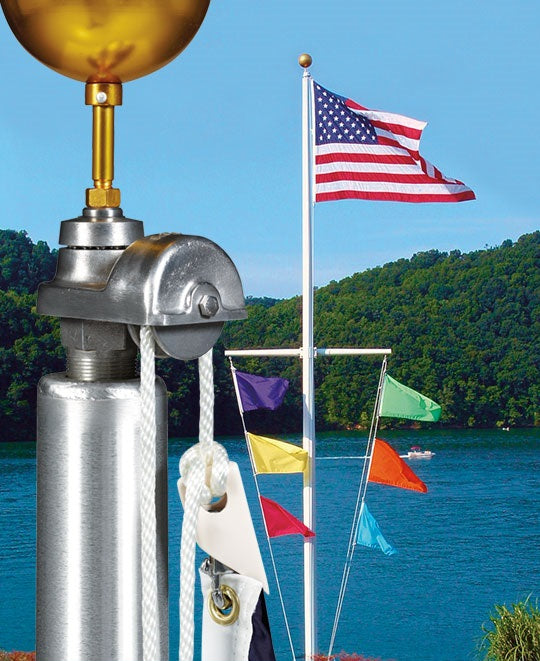 Nautical Single Mast Aluminum Flagpole - Lifetime Warranty — Flagman of  America