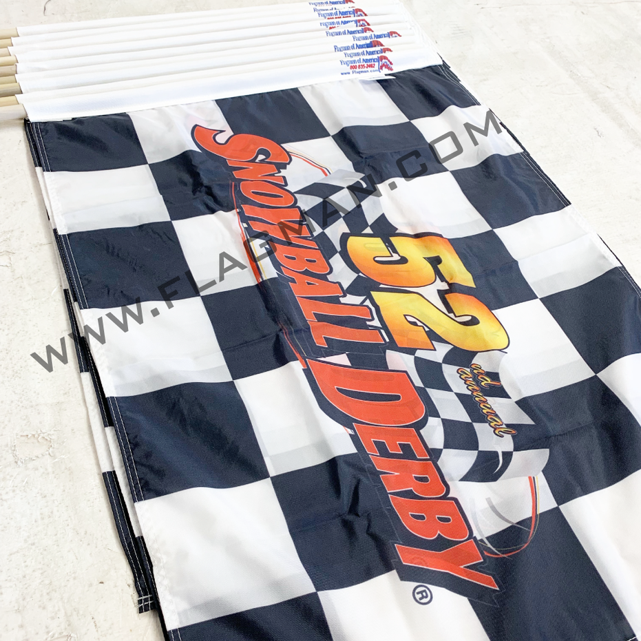 Custom Checkered Flag For Sale - Racing Flags Flagman Of America